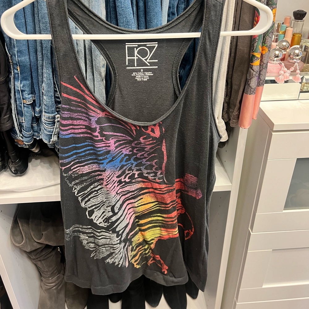FRC Multi Color Phoenix Graphic Racer Back Tank